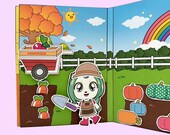 Unicorn Paper Doll-Thanksgiving Activities, Farm Dollhouse, Paper Craft DIY for Kids Activity Book,  Quiet Book, Busy Book for kids