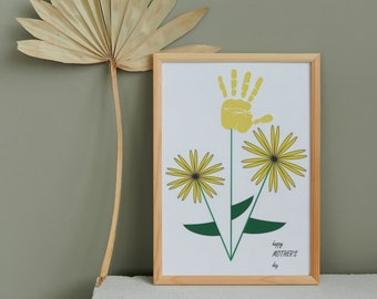 Personalized Handprint Flower Art: Mother's Day Keepsake (Digital Download)