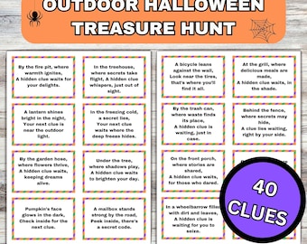 Halloween Treasure Hunt for Kids: Outdoor Riddles Game (Digital Download)