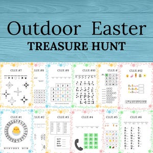 Outdoor Easter Treasure Hunt: Scavenger Hunt Clues & Puzzles (PDF Download)