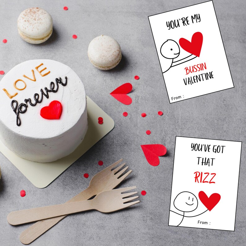 Funny Slang Valentine's Day Cards: Kids/teens Printable (PDF) - Etsy