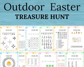Outdoor Easter Treasure Hunt: Scavenger Hunt Clues & Puzzles (PDF Download)