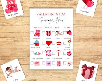 Valentine's Day Scavenger Hunt Game: Kids Classroom Activity (Digital Download)