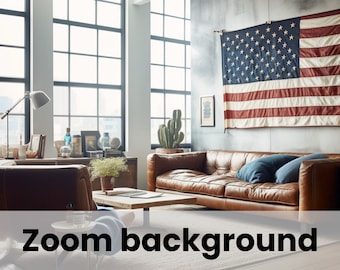 Patriotismo del Día de los Caídos: fondo patriótico de zoom profesional para realizar videollamadas