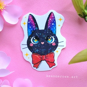 Childhood Anime Movie Stickers, Anime Sticker, Black Cat Sticker, Jiji Sticker , Kawaii Sticker, Holographic Sticker