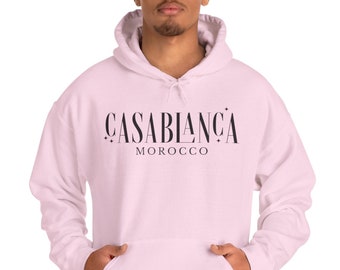 Casablanca Morocco Hoodie: Unisex Graphic Sweatshirt