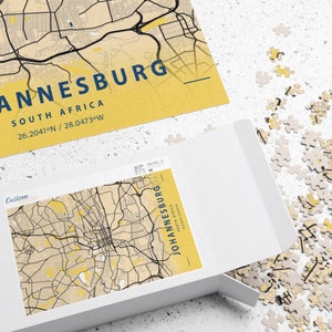Johannesburg South Africa Aerial View City Map Puzzle