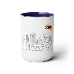 Zimbabwe Coffee Mug - Two-Tone 15oz Size