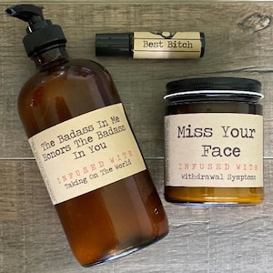 Besties Box Gift Set | Miss Your Face | Fragrance Roller | Candle | Lotion | Snarky Mermaid | Fun | Birthday Gift | Friend Gift