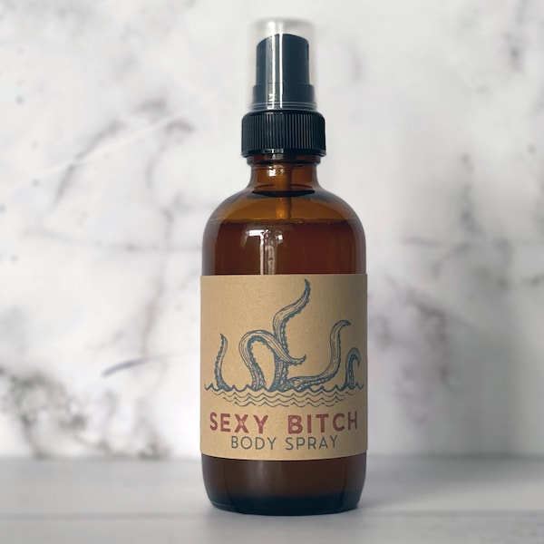 Sexy Bitch Body Spray | Seven Sassy Sirens | Fun Gift | Handmade | Snarky | Phthalate Free | Body Mist | Perfume | Perfume For Women
