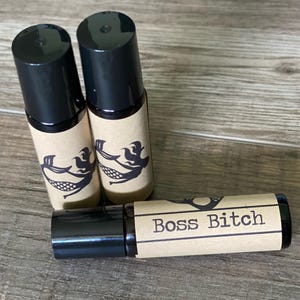 Boss Bitch Fragrance Roller | Seven Sassy Sirens | Fun Gift | Handmade | Snarky | Phthalate Free | Travel Perfume | Roll On Perfume