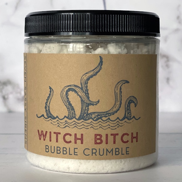 Witch Bitch Bubble Crumble | Seven Sassy Sirens | Fun Gift | Handmade | Snarky | Phthalate Free | Bubble Bath | Relaxation | Gifts For Her