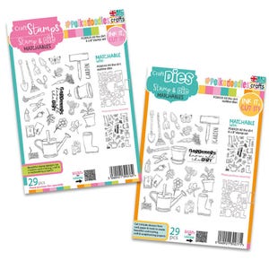 All the Dirt Clear Stamps and Outline Dies VALUE BUNDLE - for card making, craft, scrapbooking, mixed media.