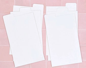 Cling and Store Standard size White Tab Dividers for ultimate organisation for craft supplies