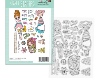 Fly me Anywhere craft card making scrapbooking mixed media art journal clear stamps