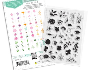 Wildflower Botanicals Layering Card making Craft clear Stamps