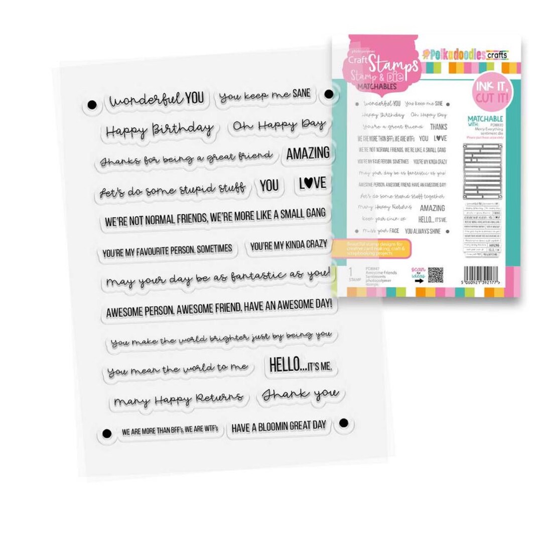Sentiment Stamps Awesome Greetings A6/4 X 6