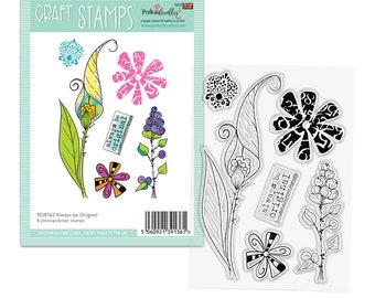 Always Be Original floral clear craft stamps card making crafting scrapbooking mixed media art journal