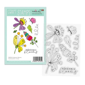 Kindness Blooms flor claro sellos artesanales tarjeta haciendo artesanía scrapbooking revista de arte de medios mixtos