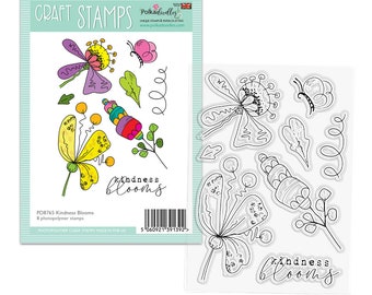 Kindness Blooms flower clear craft stamps card making crafting scrapbooking mixed media art journal