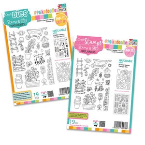 Garden Therapy Clear Stamps en Outline Dies WAARDEBUNDEL - voor kaarten maken, knutselen, scrapbooking, mixed media.