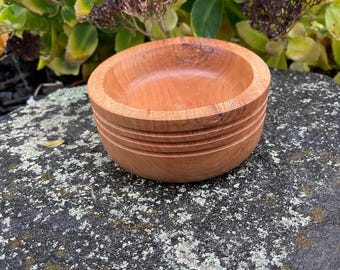 Decorative Hand-turned Cherry Wood Bowl for Entryway or Dresser. Don’t misplace your keys again!