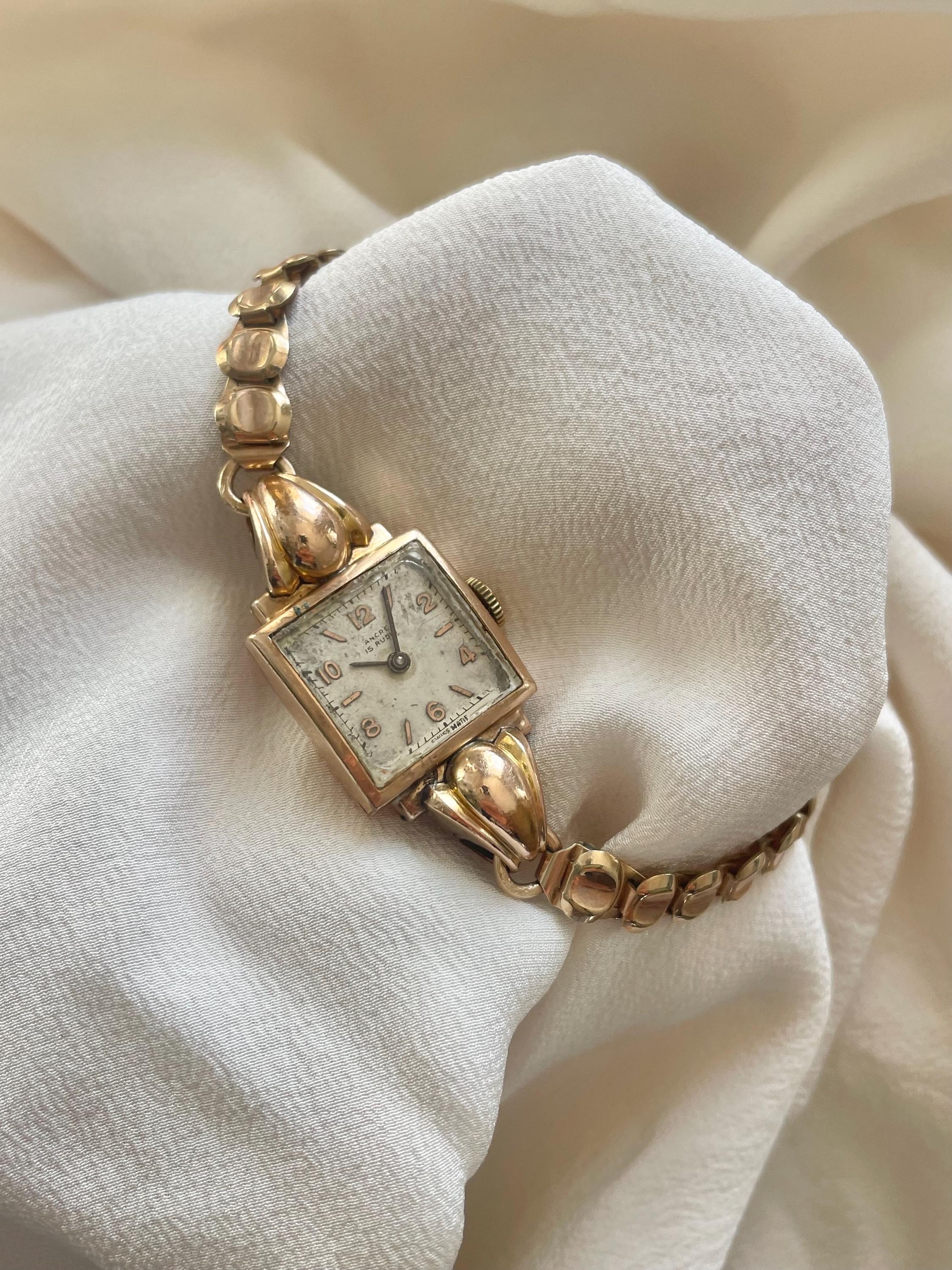 Vintage 1940s Art Deco Gold Plated Ladies Cocktail Watch - Etsy
