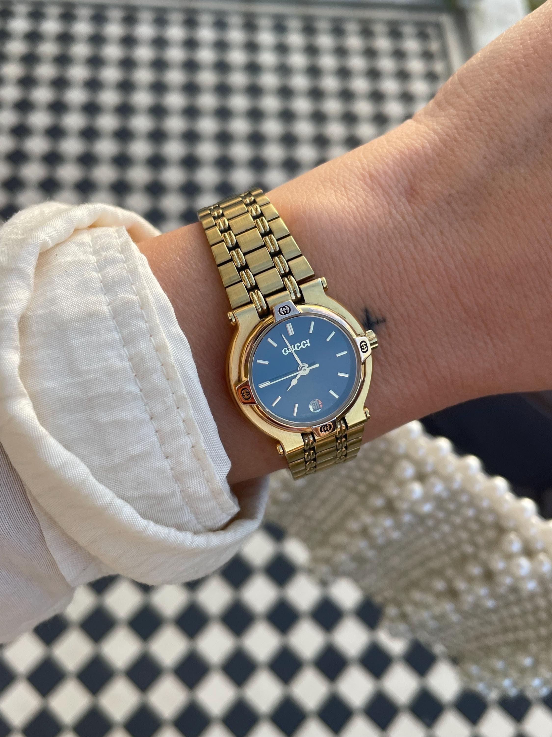 GUCCI 時計 レディース ゴールド 9200L Exc+5 w/Box ] GUCCI 9200L Quartz Dial Date Women's Watch Used