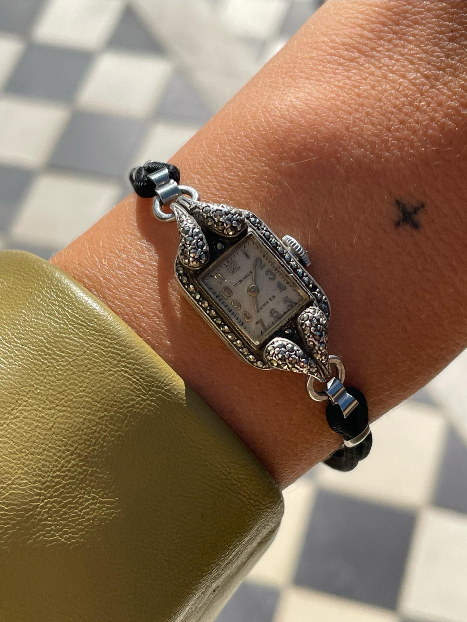 Antique Black Cord Watch UK