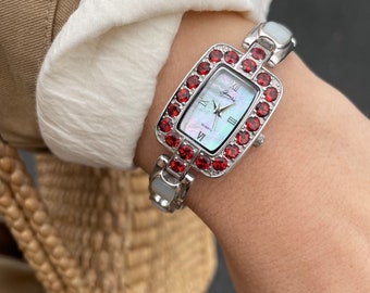 925シルバー 90s Vintage 1990s Y2K Quartz Solid Sterling 925 Silver Ladies