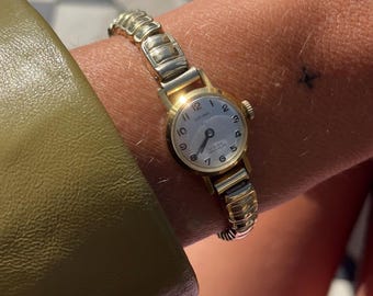 Vintage Jean Cardot Wind Up Gold Watch with Opal Saturn Charm Vintage 1970 main image 3