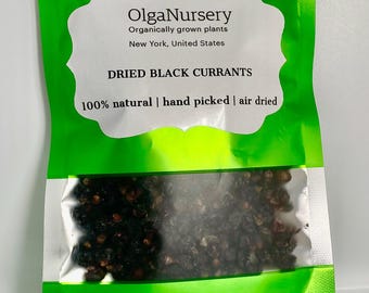 Dried Black Currants/ Ribes nigrum/ Organically grown in New York State (50 grams /1.7 oz)