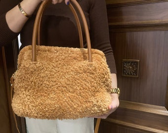 Crochet Plush Bag, Cloudy Plush Bag, Crochet Teddy Bag, Plush Bag, Plush Teddy Bag, Teddy Bag, Handmade Plush Bag, Soft Bag