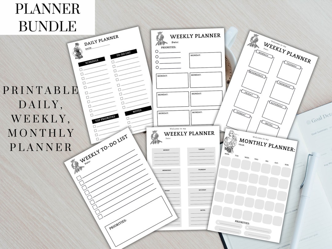 Planner Bundleto Do List Printable Plannerdaily Planner - Etsy
