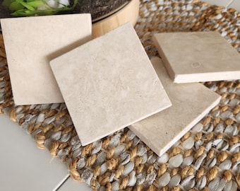 Classic Travertine Coasters - Honed & Filled
