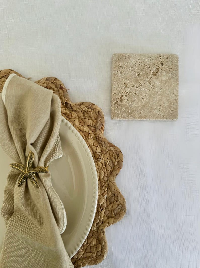 LittleHillsAustralia Travertine Coasters - Thumbnail 3