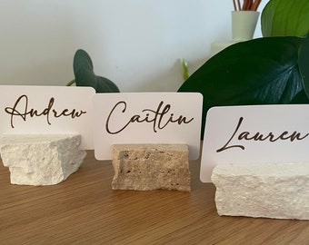 Natural Stone Place Card Holders