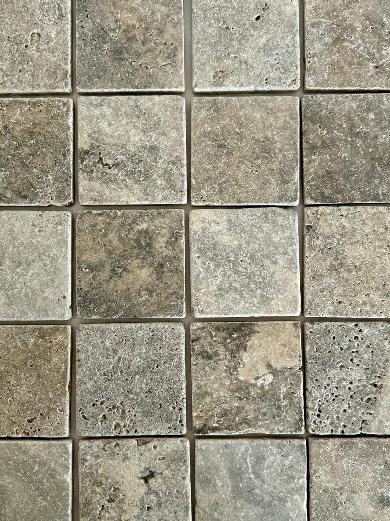 Silver Travertine Coasters - Etsy