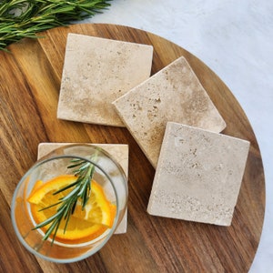 Classic Travertine Coasters