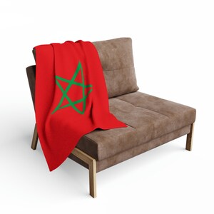 Costumized Sofa Blanket, With your design, Morocco Sofa Blanket, Flag of Morocco, Plaid, Fleece Blanket, Couch Blanket, Couch plaid, CAF