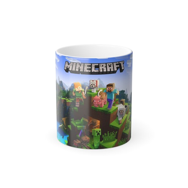 Game lovers, Coffee mugs, Magic, Tea cup, Minecraft, Kids, Dad, Coworker, gift, Ceramic, Teenager, personalized design possible