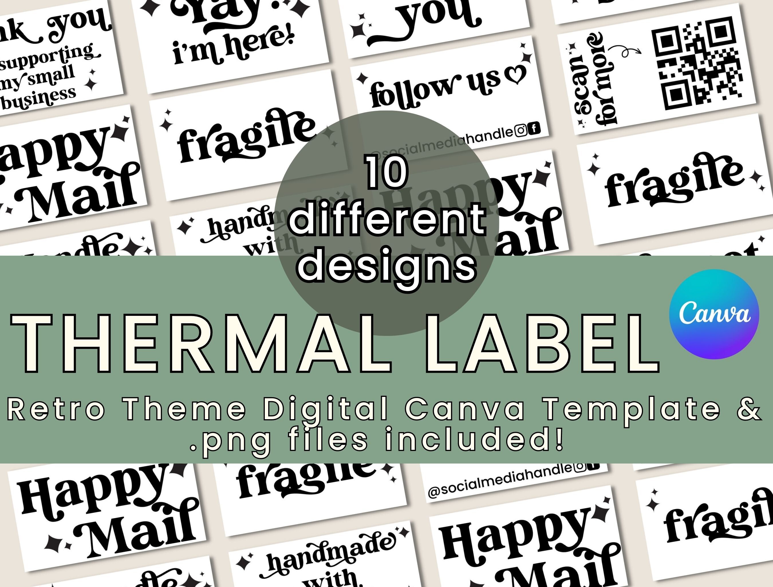CANVA TUTORIAL: Designing STICKERS for MUNBYN THERMAL LABEL PRINTER 