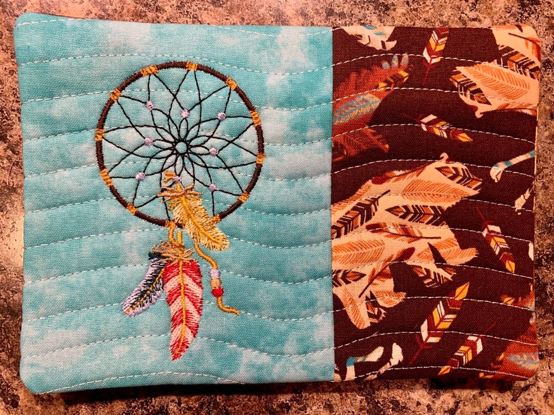 Dream Catcher Native American Mug Rug - Quilted Coaster - Etsy