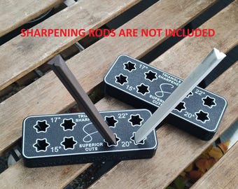 Afilador triangular de cortes superiores (compatible con varillas triangulares)