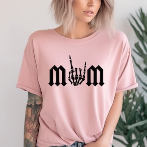 Mom Rocker Skeleton Shirt, Gift for Mom, Mom Shirt, Mom and Dad Matching