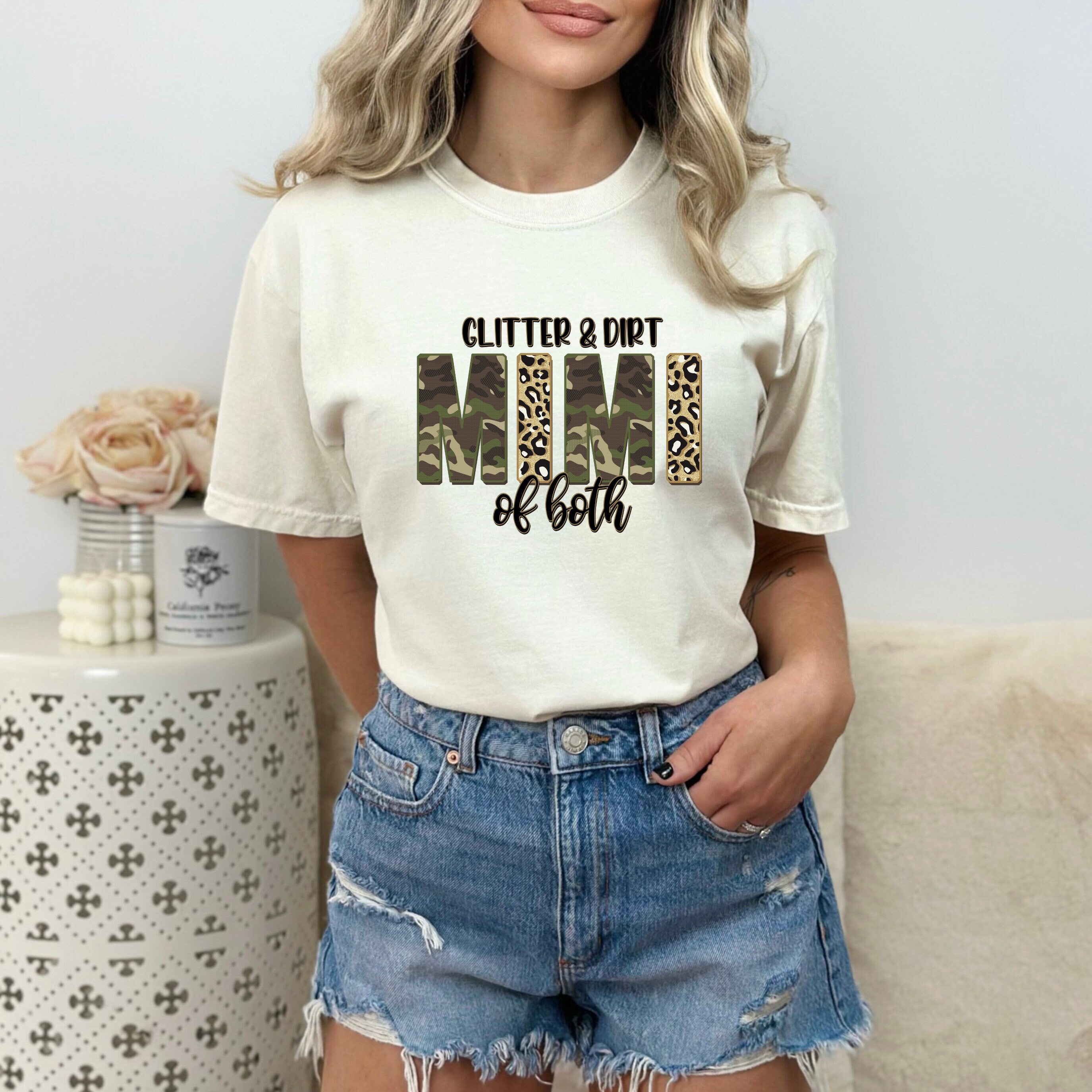 Glitter and Dirt Mimi of Both Shirt, Boy and Girl Mom Shirt, Mimi Shirt, Mother's Day Gift, Gift for Mimi, Gift for Her, Comfort Colors Tee
