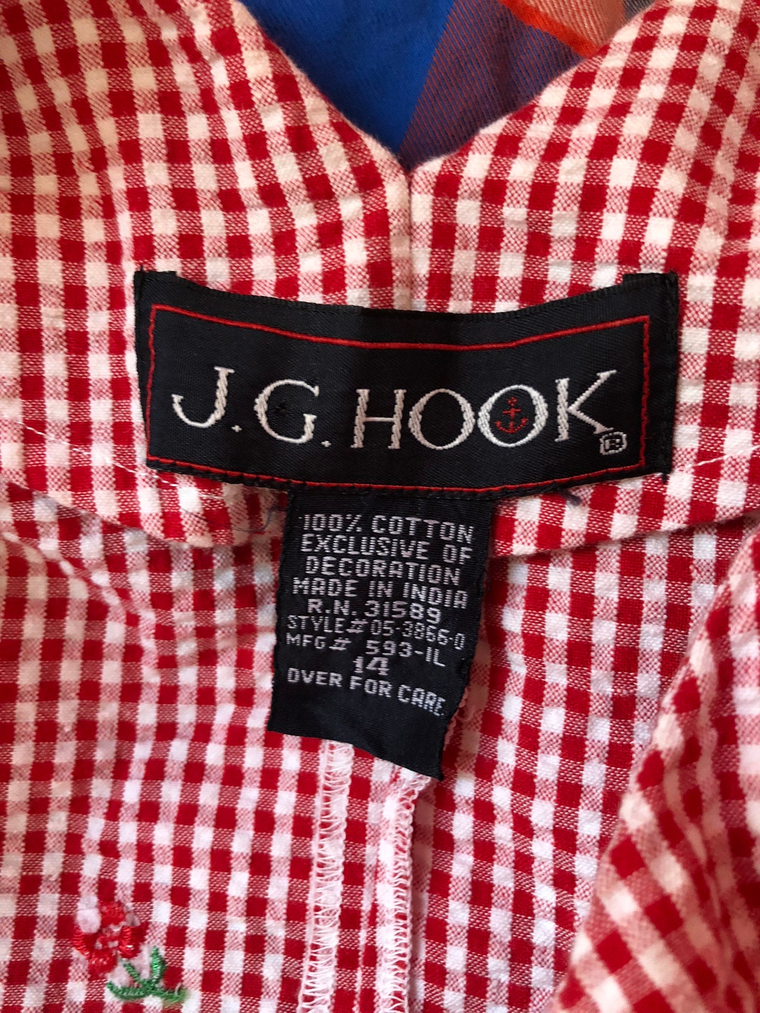 Vintage John John Royal Seersucker Gingham main image 0
