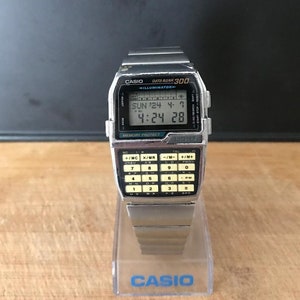 Vintage Casio Dbc 3000 Rare Clock Retro Clock gift hours father days data bank valentines day gift birthday gift jewelry gift mens jewelry