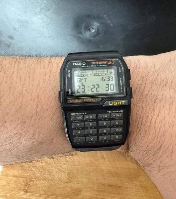 Vintage CASİO DBC-810/calculator/hours/data bank/… - image 3