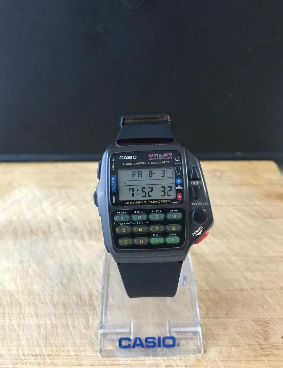 Vintage CASIO 1980 CMD 40 calculator hours watch data bank antique rare remote telememo 50 memory module man watch fathers day graduation Etsy